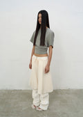 FLARE LAYERED SKIRT (IVORY)